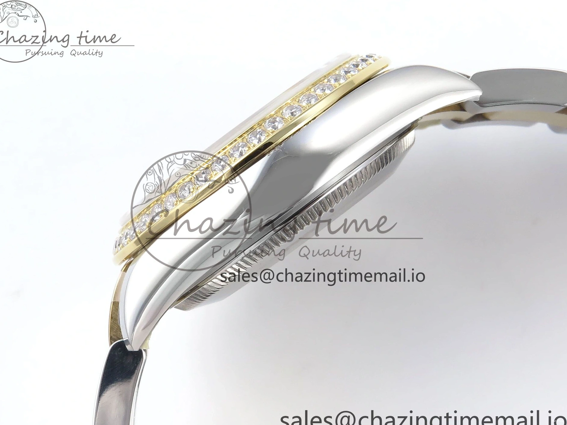 MiroTime 0317 DateJust 31 278383RBR ARF 1:1 Best Edition 904L Steel White Roman Dial Diamonds Bezel on SS YG Oyster Bracelet ETA Cozy 400